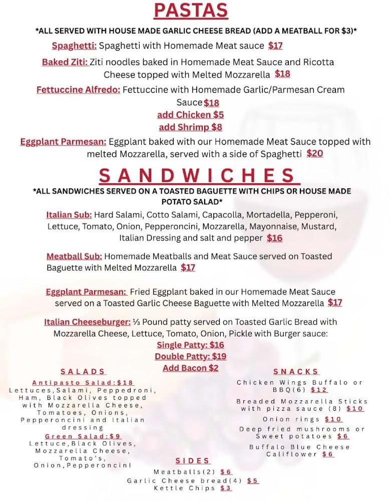 Creekside Pizza And Pastaria Menu image 1