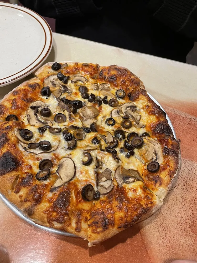 Mushroom and Olive Pizza